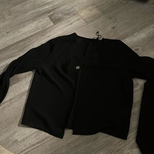 Zara transparent back sheer cardigan clasp on front